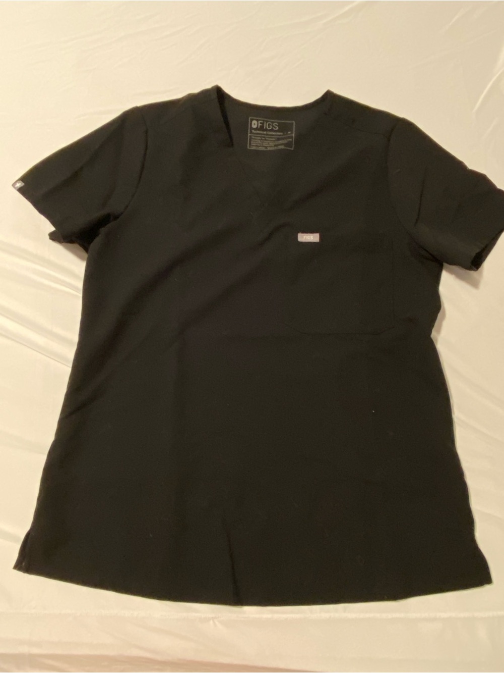 Figs Black Catarina Scrub Top